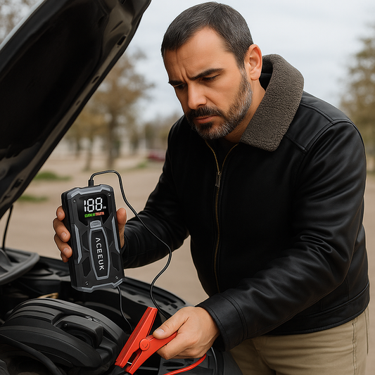 Portable Emergency Car Jump Starter and Battery Booster Pack
